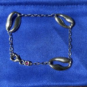 Sterling silver oval link bracelet